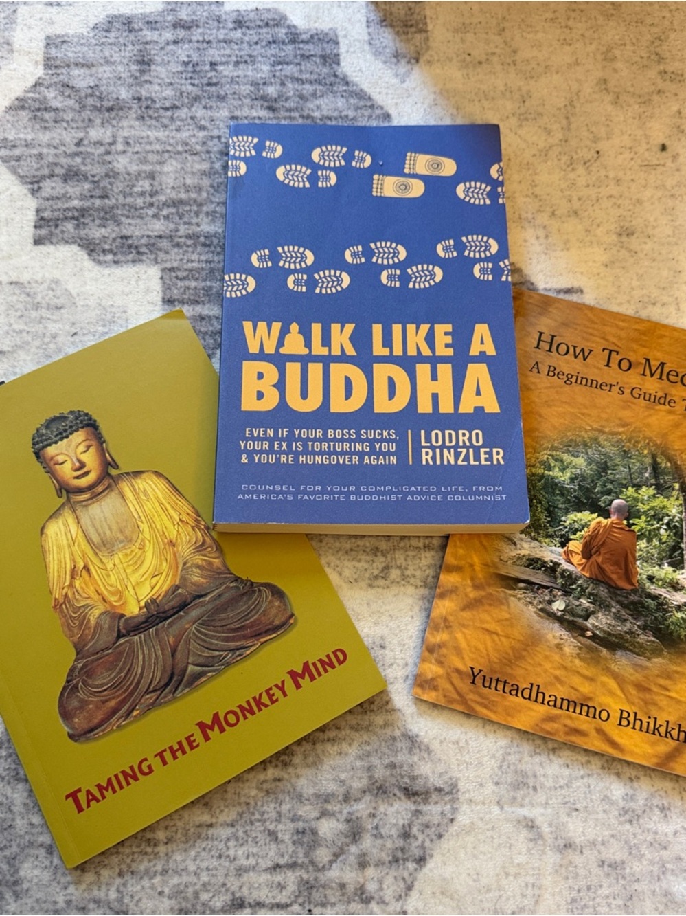 Walk Like a Buddha - Blue Paperback Book by